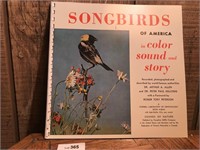 Songbirds in Color & Story Vintage book & REcord