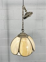 Hanging Slag Glass Lamp