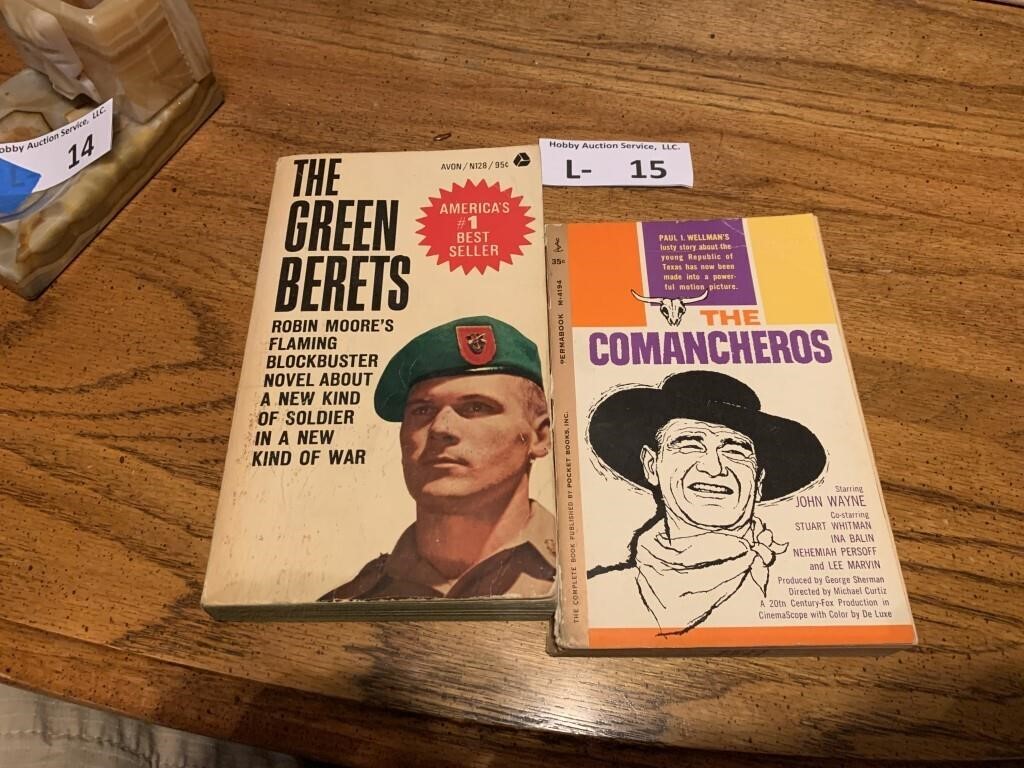(2) Books John Wayne & The Green Berets