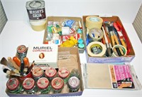 Rolls Of Masking Tape, Painting Brushes,