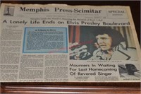 1977 ELVIS PRESLEY DEATH ANNOUNCEMENT COLLECTOR