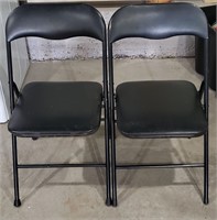 6 Card chairs/ Foldable / Black