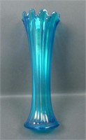 N'Wood Sapphire Blue Thin Rib Vase