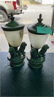 2 Large Lion Lights Driveway/Walkway  Approx 2ft