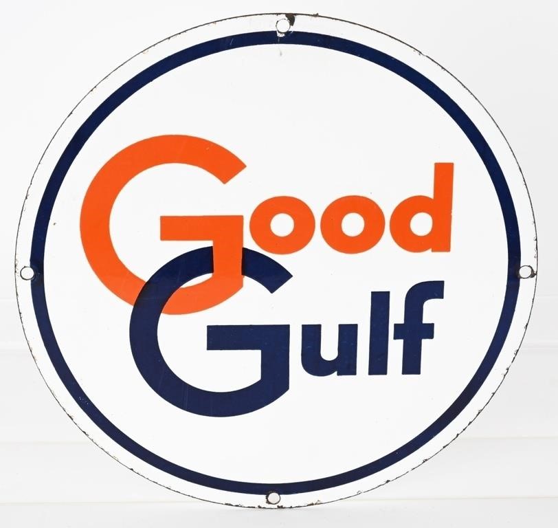 GOOD GULF PORCELAIN GAS PUMP PLATE