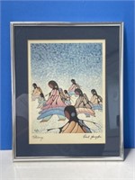 framed, returning, print by cecil youngfox