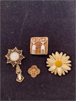 Vintage Art Brooches Lot & More