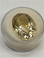 20ct Faceted Citrine Loose Gemstone in Gem Jar