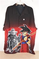 DRAGONBALL Z MENS BUTTON UP SHIRT SIZE 18 1/2