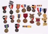 WW1 US MILITARY MEDAL LOT SALVATION ARMY SERPENT