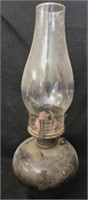 Amber color oil lamp
