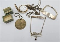 Mens Antique Jewelry Lot Including 1962 Worlds
