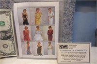 Princess Diana 9stamp Foreign Stamp Sheet w/ paper