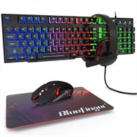 RGB Gaming Keyboard  Mouse  Headset Combo