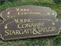 Young Conaway Stargatt & Taylor Signs 67x26". On