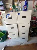 2 Metal 4-Drawer File Cabinets 15"L x 18"W