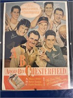 1947 Chesterfield Ted Williams, Stan Musial, Ad