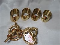 8 Brass Napkin Holders
