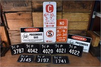 1940's Bus Number Plates + Misc. Signs