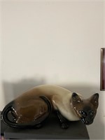 Life size Siamese cat glass or porcelain