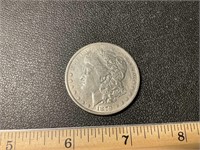 1879 Morgan silver dollar coin, very nice