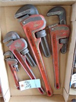 4 RIGID PIPE WRENCHES