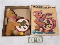 Vintage Battery Operated Marching Bear in Box