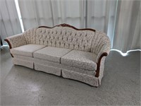 Mid-Century Modern White Sofa