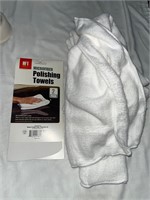 lot of polishing towels and hot pad