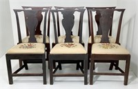 6 Roanoke River Basin side chairs,walnut, urn back