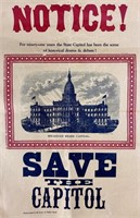 1970's Save The Michigan State Capital Flyer