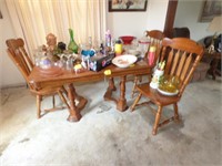DINING TABLE AND 6 CHAIRS & EXTRA LEAF