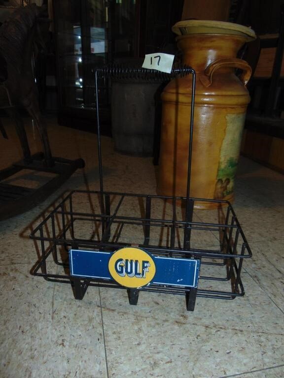 Metal Gulf Oil Caddy