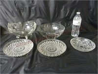 Crystal & Glass Bowls ~ Various Sizes ~ Lot of 5