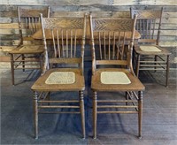 Dining Room Table w/4 Cane-Bottom Chairs