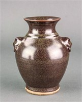 Chinese Black Crackle Glazed Porcelain Jar