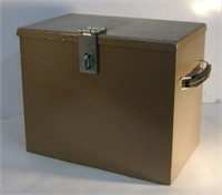 Brown Metal File Box