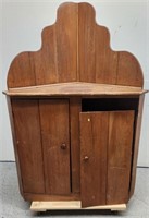 Country Softwood Corner Cabinet