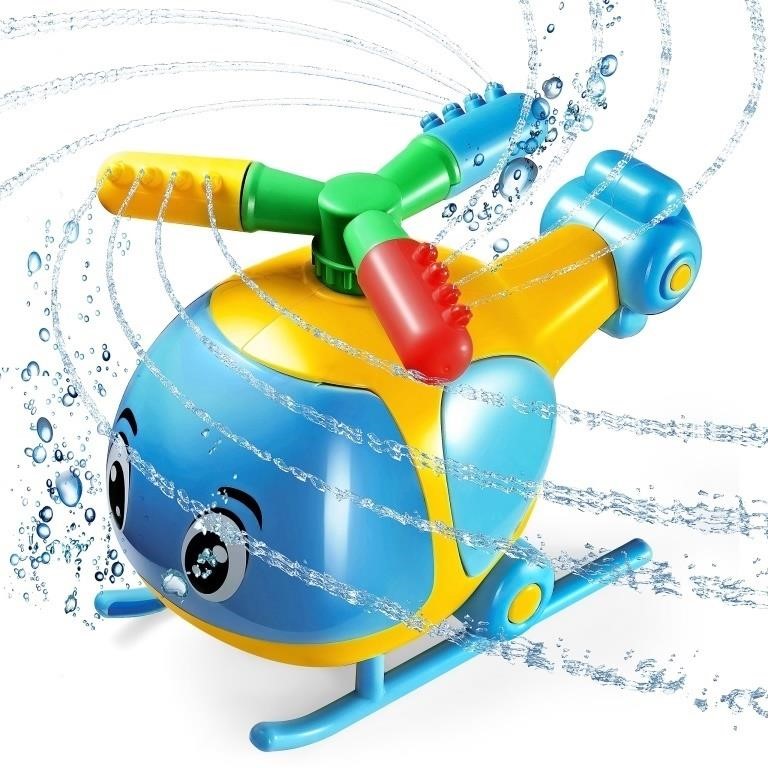 Helicopter Water Sprinkler for Kids, Spinning