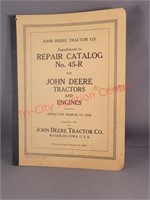 1938 G Tractor parts catalog