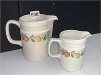 WEDGWOOD QUINCE OVEN TO TABLE WARE 2 PITCHERS