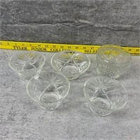 5pc Glass Bowl Lot