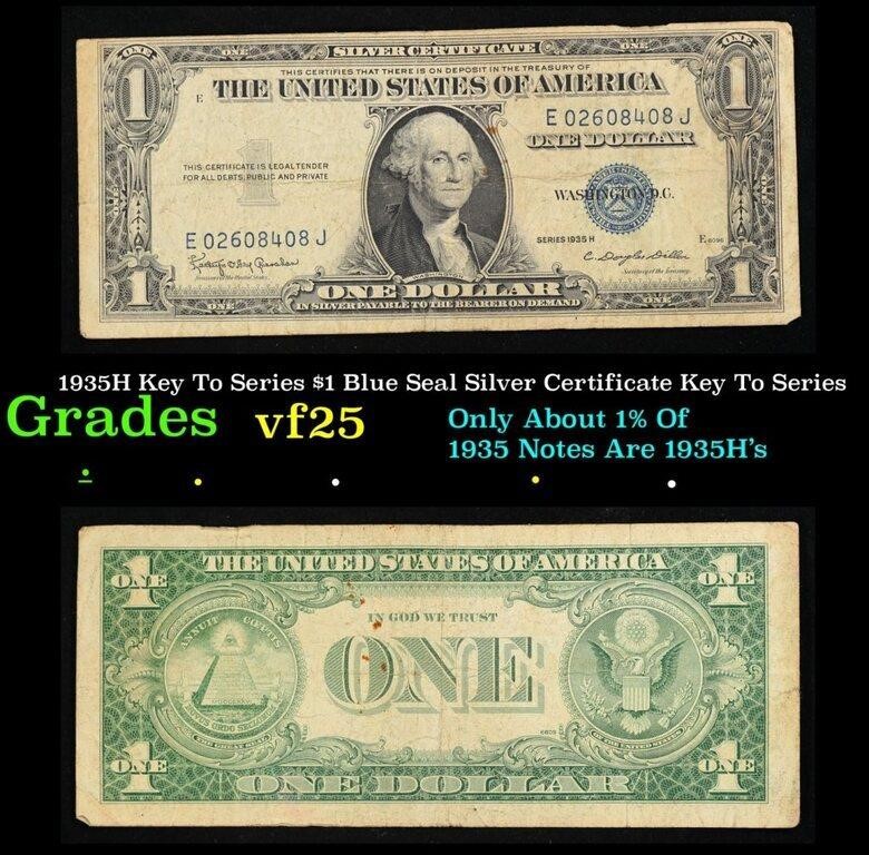 1935H Key To Series $1 Blue Seal Silver Certificat