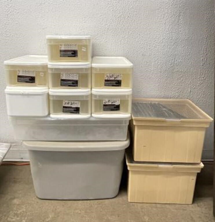 Selection of Storage Totes & Stacking Drawers