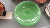 Small 3 Footed Jadeite Green Candy Dish