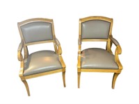 Pr of William Switzer Neoclassical-Style Armchairs