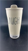 RAE DUNN LAUGH Ceramic Travel coffee mug,