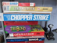 8 Vintage Board Games, Password, Bingo, Chopper