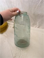 Half Gallon Mason's 1858 Jar, base has flaw