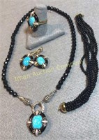 Sterling & Turquoise & Onyx Type Set